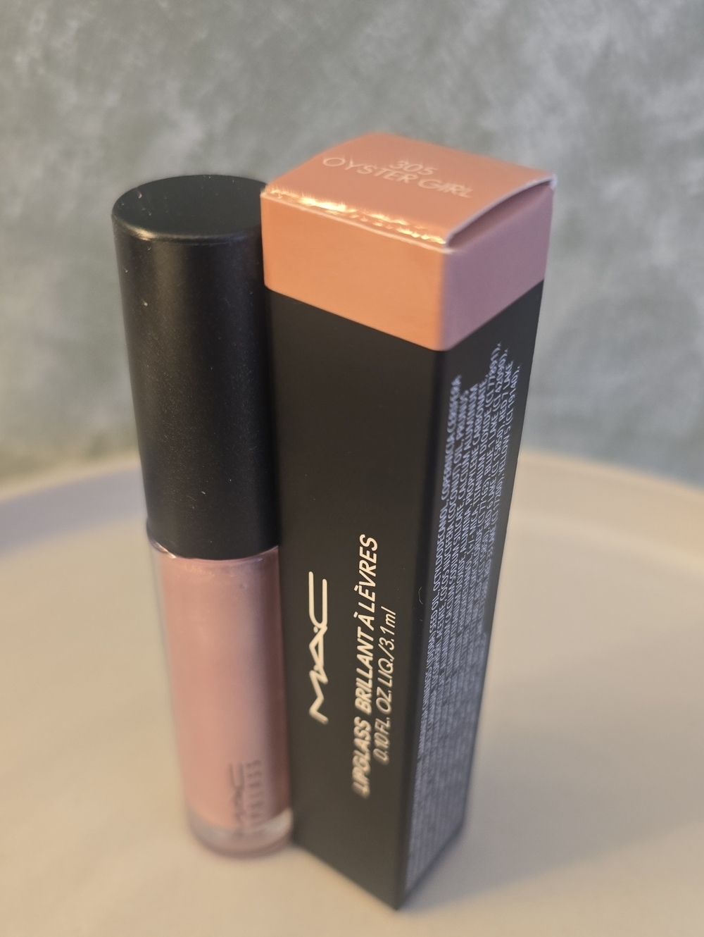 MAC Cosmetic Lipglass Lip Gloss - Oyster Girl, Glass Like Shine, Freshwater Pink - Picture 2 of 5